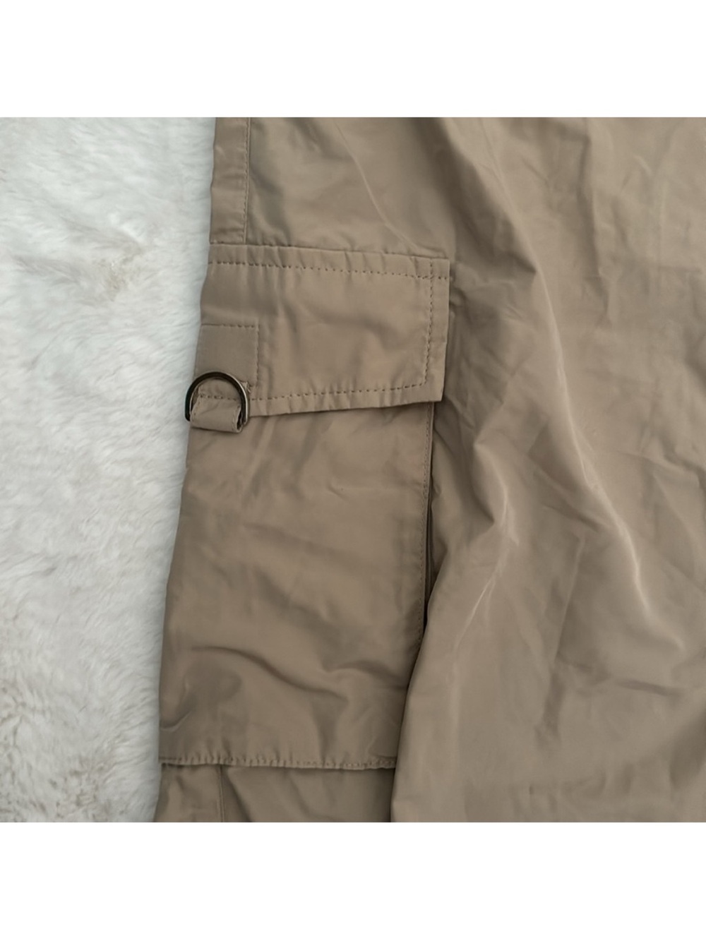 NEW Tiger Mist low rise tan/beige trinity cargo parachute lightweight pants - Picture 4 of 10